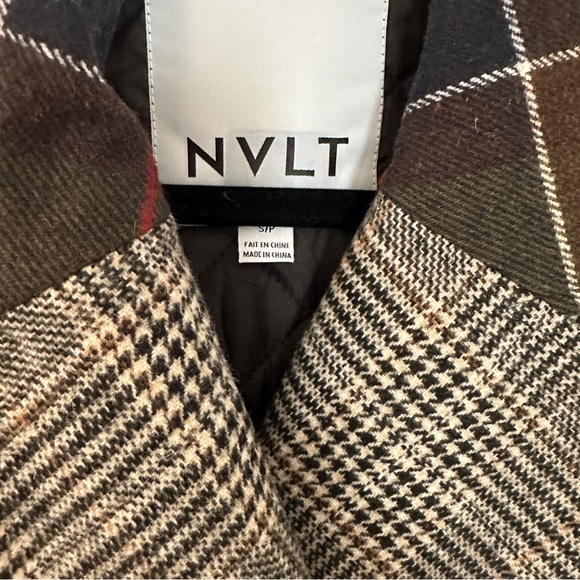 NVLT two tone plaid coat - Picture 6 of 8